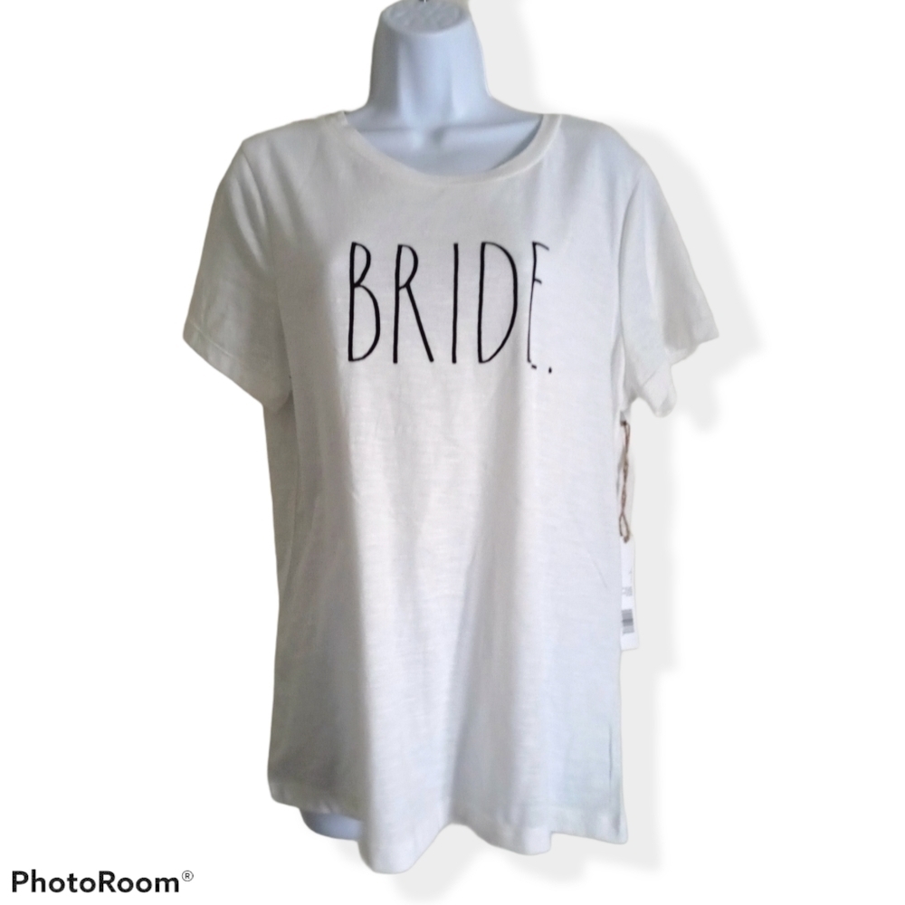 RAE DUNN Bride T-Shirt & Rae Dunn Scrunchie. - Picture 4 of 8